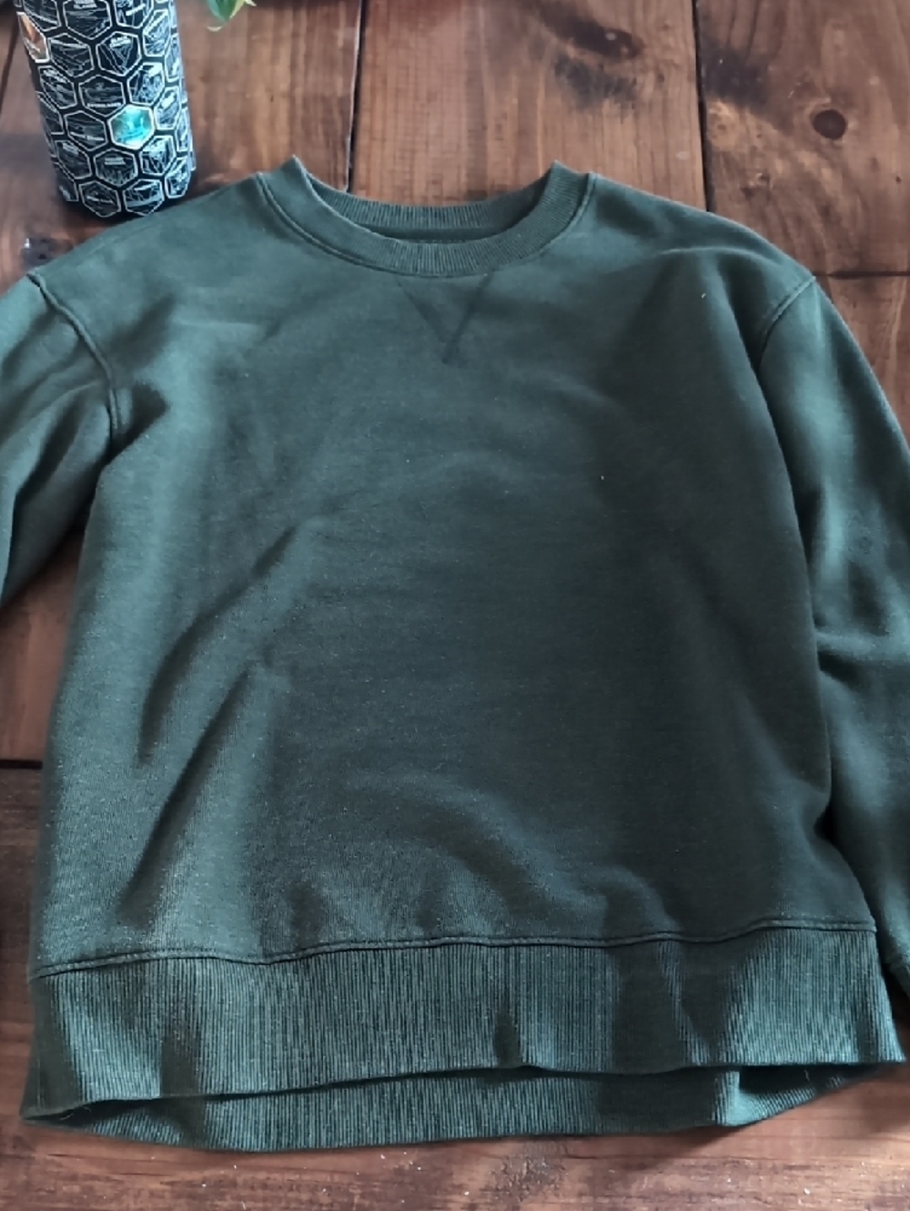 Women's Crewneck Sweatshirt in Forest Green - Picture 2 of 2